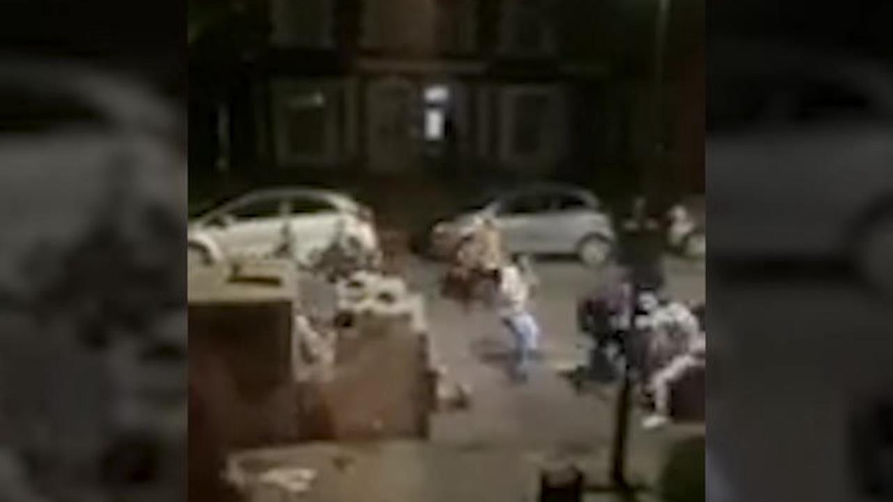 Boys filmed punching and kicking each other in wild street brawl in Cardiff