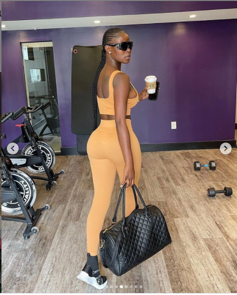Reality star, Khloe showcases her curvy backside in new workout photos