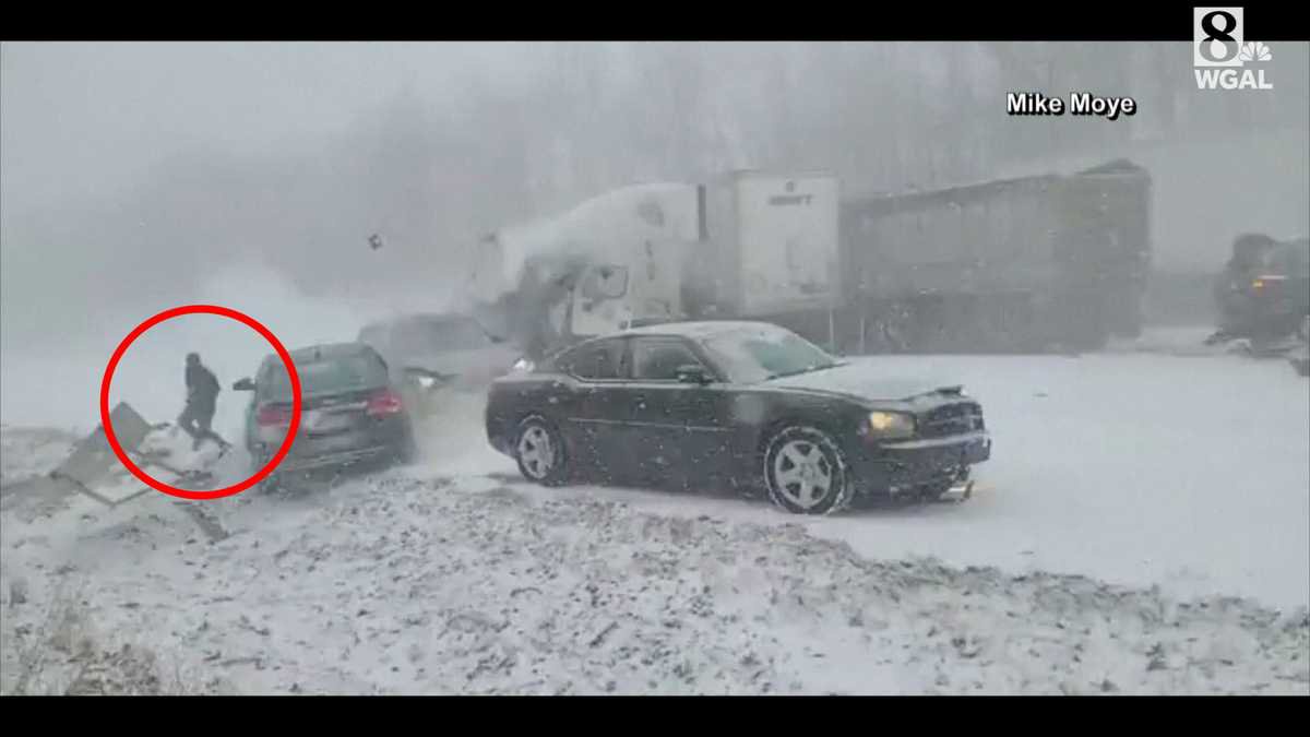 Video captured terrifying moments as huge I81 crash happened in