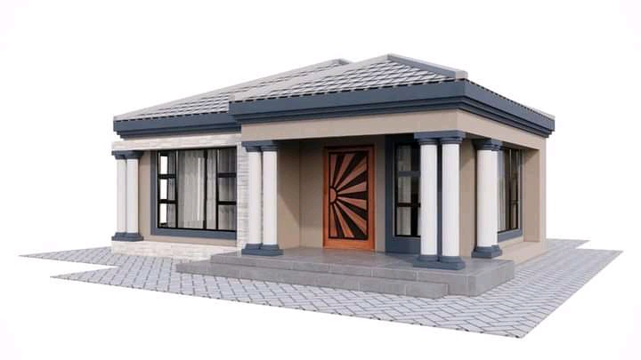 Check Out This Lovely Single Bedroom House Plan Which Include A Kitchen And A Lounge