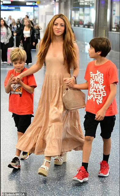Singer Shakira steps out with her sons in Miami following tax fraud charges (photos)