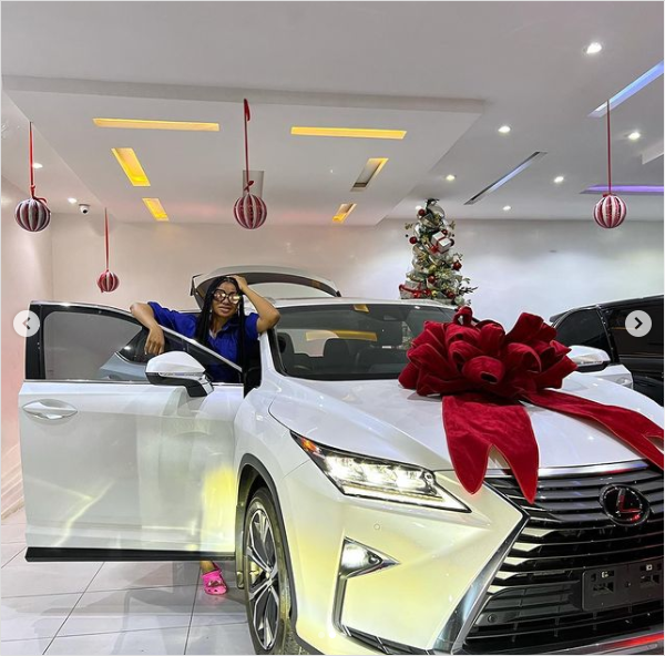  BBNaija star, Liquorose buys herself a brand new Lexus SUV as New Year