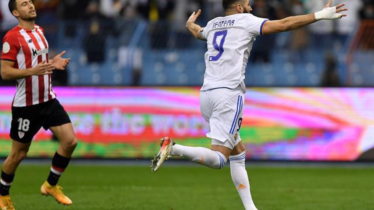 Foot: Benzema, royal, porte le Real Madrid vers sa 12e Supercoupe d'Espagne