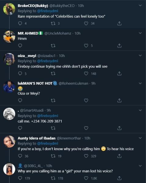 Fireboy Drops His Personal Phone Number On Social Media - Fans Go Crazy As They Connect To Him