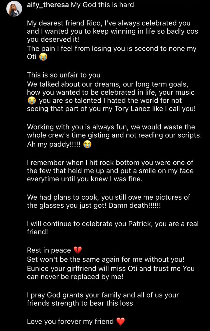 Celebrities mourn?reality star Rico Swavey following his death after car accident 