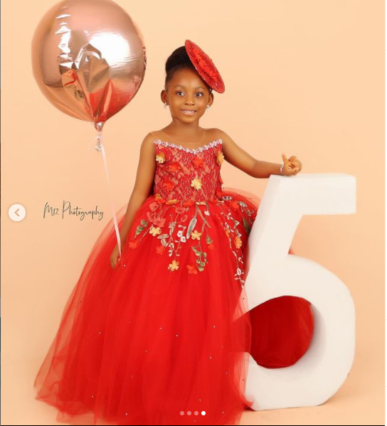 Nollywood Actress Osas Ighodaro and Gbenro Ajibade celebrate their daughter Azariah at 5 (photos)