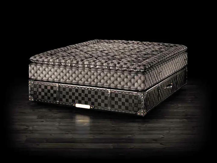The mattress is made by Swedish company Hästens and Drake is the only person in the world to own the Grand Vividus model