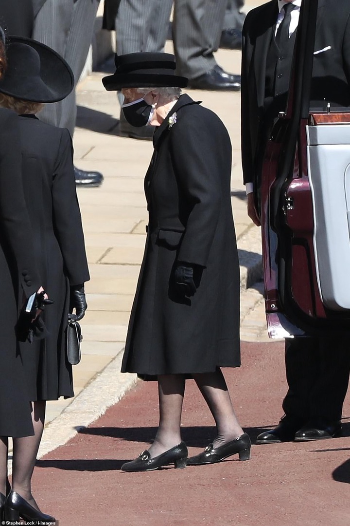  The Queen wipes away tears at Prince Philip