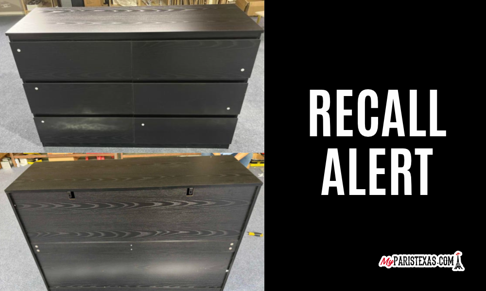 Jocoevol 6-drawer dressers recalled over tip-over and entrapment dangers