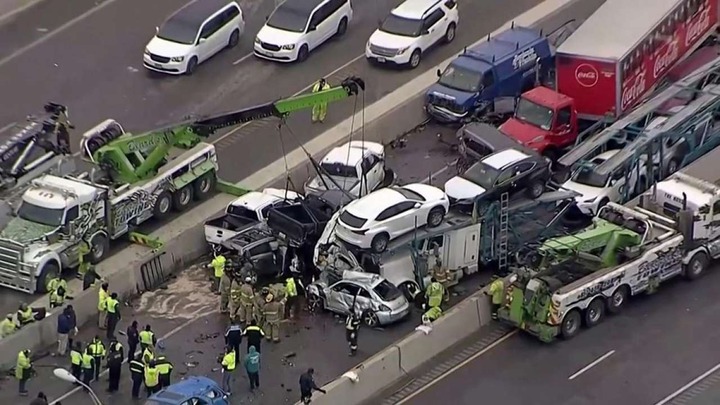 Six killed and 65 injured in 133 vehicle pileup crash in Texas (photos)