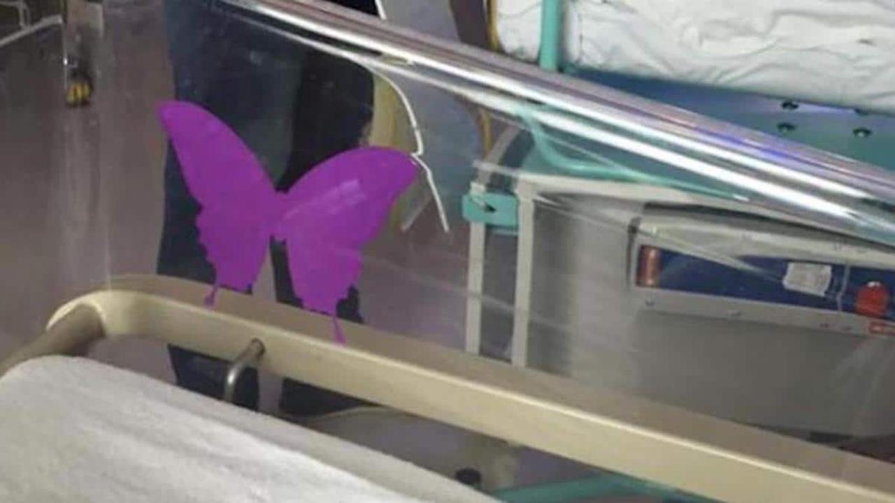 Maternité : la triste signification du "papillon violet" sur les berceaux des bébés