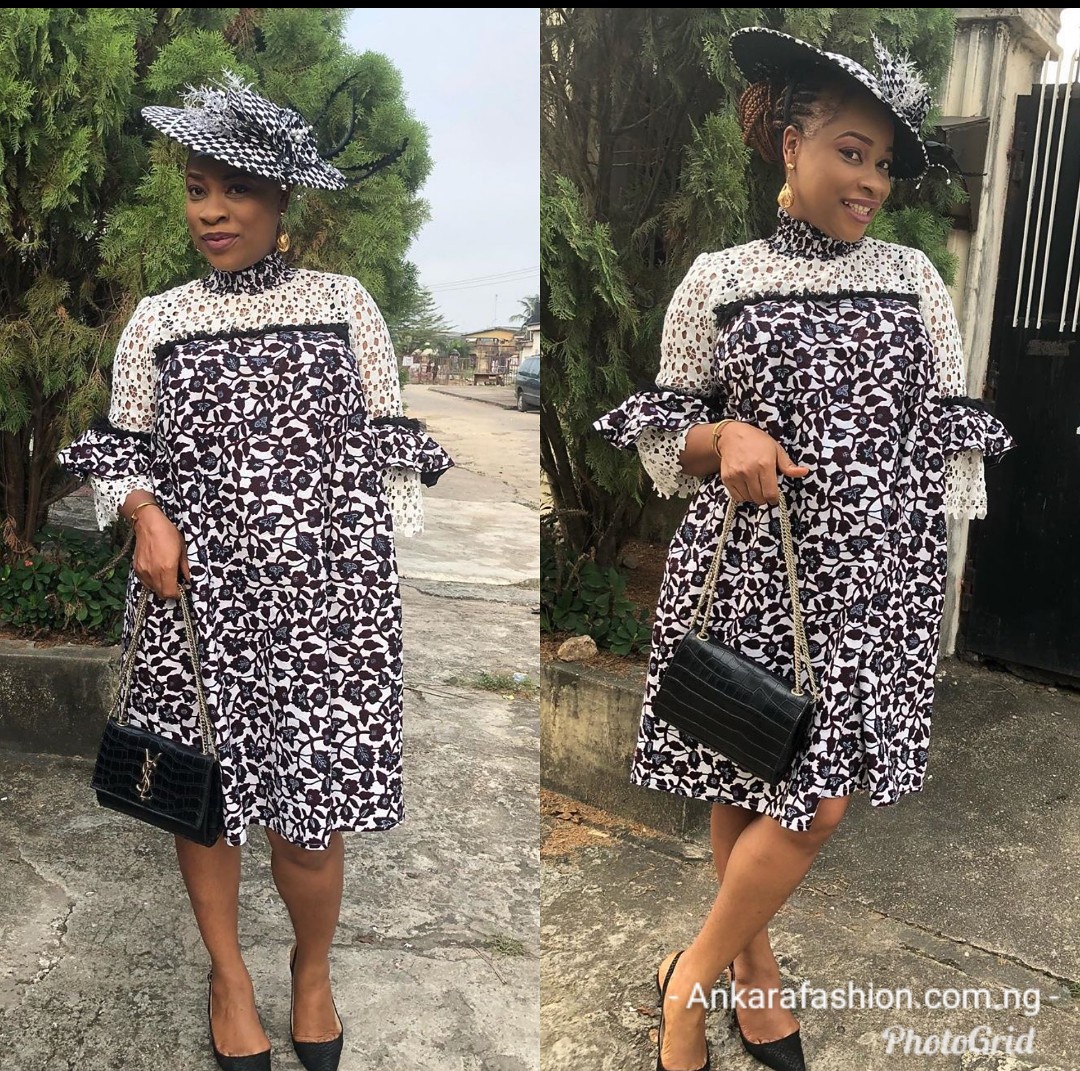 ankara short flare gowns