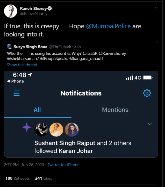 Ranbir Shorey shares screenshot of Sushant’s social media activity: Says ‘Its Creepy’ 2