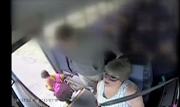 Horror moment school bus driver drags girl by backpack after she got