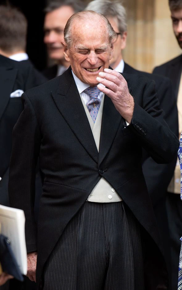 Prince Philip laughing