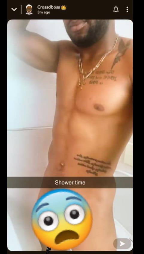 Cross BBNaija Posts his full Nūde video on Snapchat