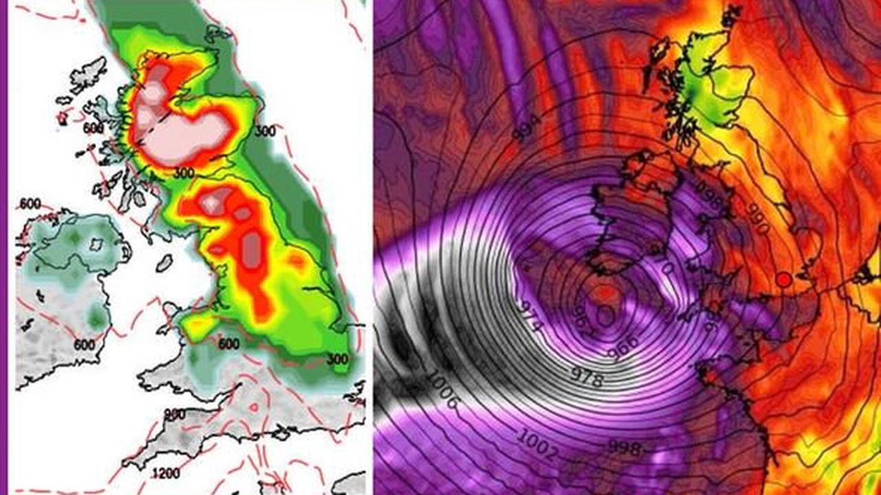 UK weather warning: Menacing snow bomb forecast in brutal 90mph storm after -11C freeze
