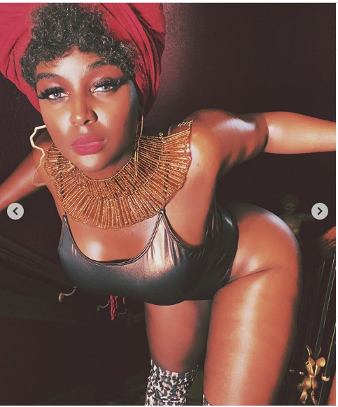 Amara La Negra shows off her massive backside in one-piece thong bodysuit (photos)