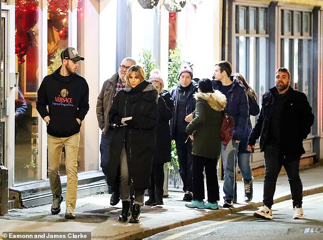 The pair were joined by a large number of family members for the festive dinner