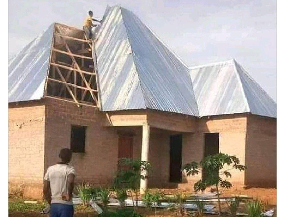 Man Turns Into A Laughing Stock Online As He Posts His Unfinished House. See What People Said.