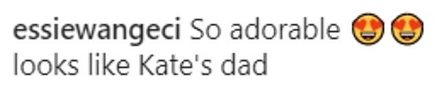 Taking to Twitter, one royal fan penned: 'He looks like Catherine’s father, Michael Middleton' (pictured)