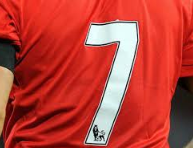 jersey no 7 manchester united