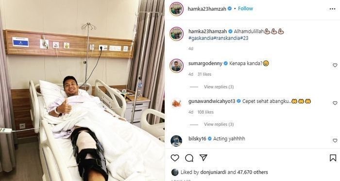Hamka Hamzah Cedera 