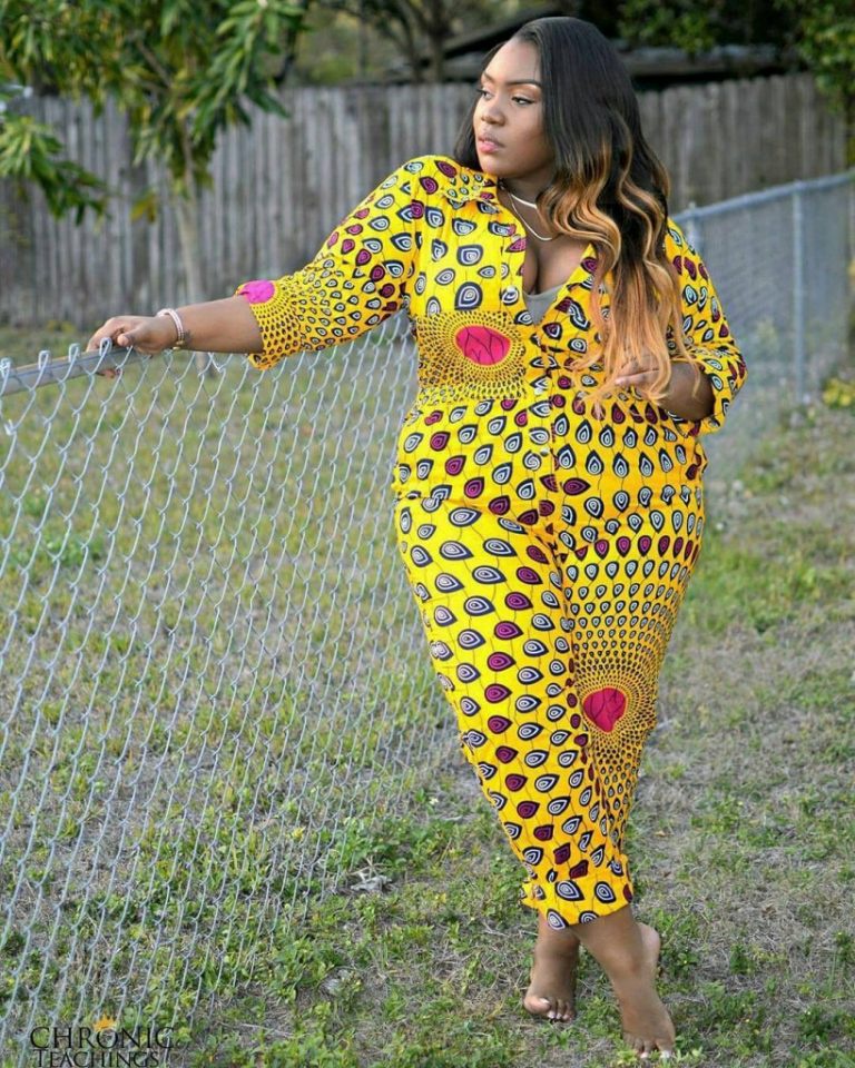 ankara jumpsuit for fat ladies