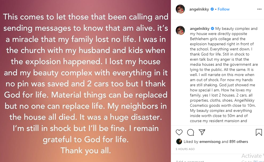 I lost my beauty complex, house and cars in Abule Ado gas explosion - Actress Nkiru Umeh lindaikejisblog 1