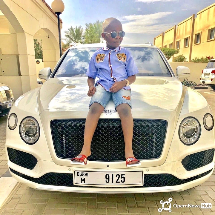 Mompha Buys A Brand New Car For His Son On His 8th Birthday (Photos)
