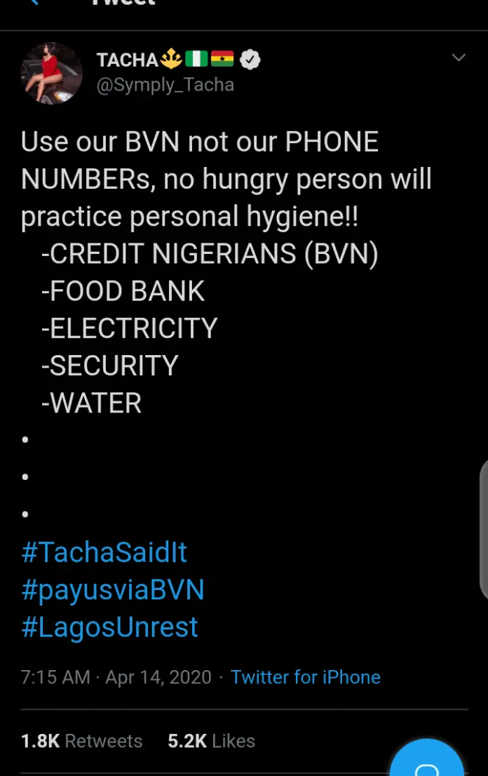 Use Our BVN, Not Phone Numbers, Tacha Advises FG 3