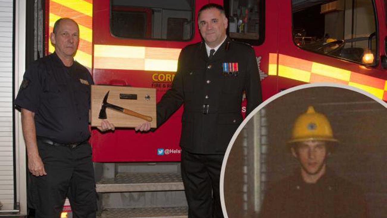 Alan Maddern firefighter in Cornwall retires after forty years