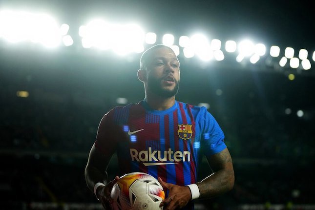 Pemain Barcelona, Memphis Depay  (c) AP Photo