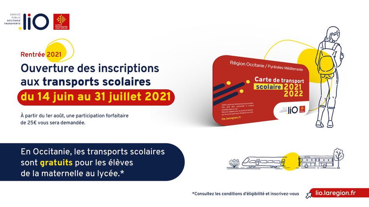 Rentree Scolaire 2021 2022 Des Transports Gratuits Pour Les Eleves De La Maternelle Au Lycee Lio Service Public Occitanie Transports Opera News