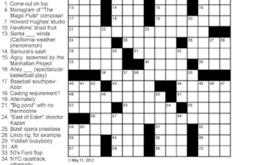Any Questions 494 Crossword Clues No 4 Opera News
