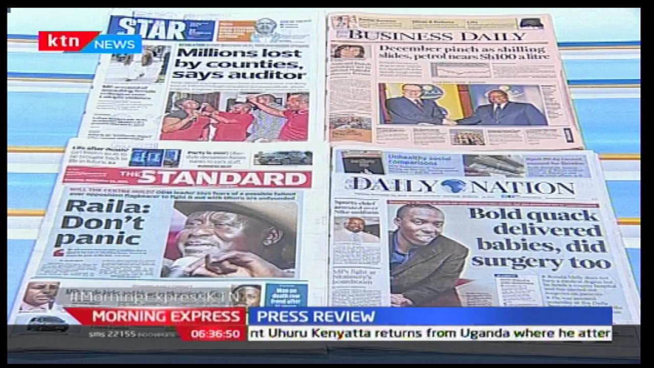 Daily Nation, The Standard And People Daily Newspaper Headlines - Opera News