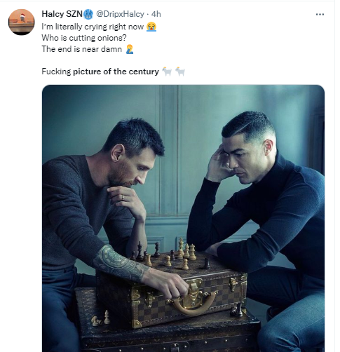 Ronaldo-Messi's Photo Playing Chess Breaks the Internet, Inspires