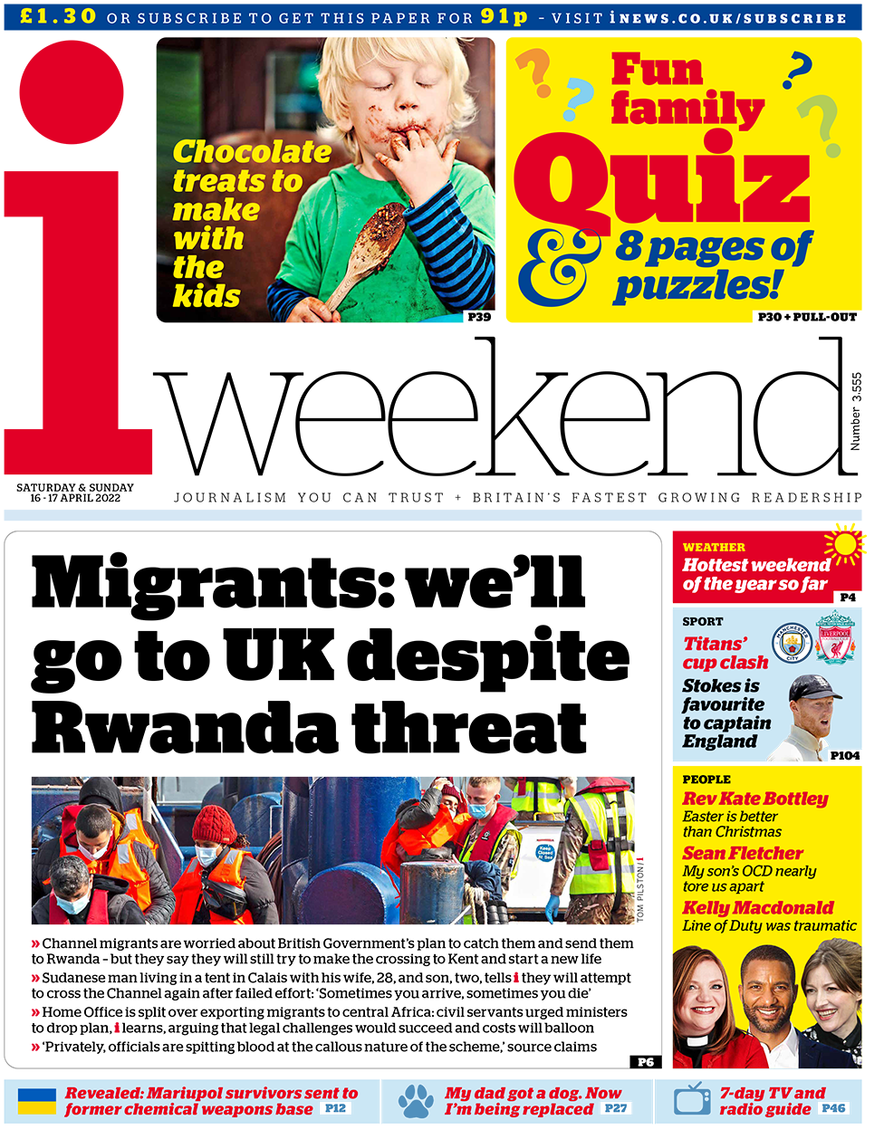 Newspaper headlines Rwanda plan 'will fail' and 'SAS train Kyiv forces