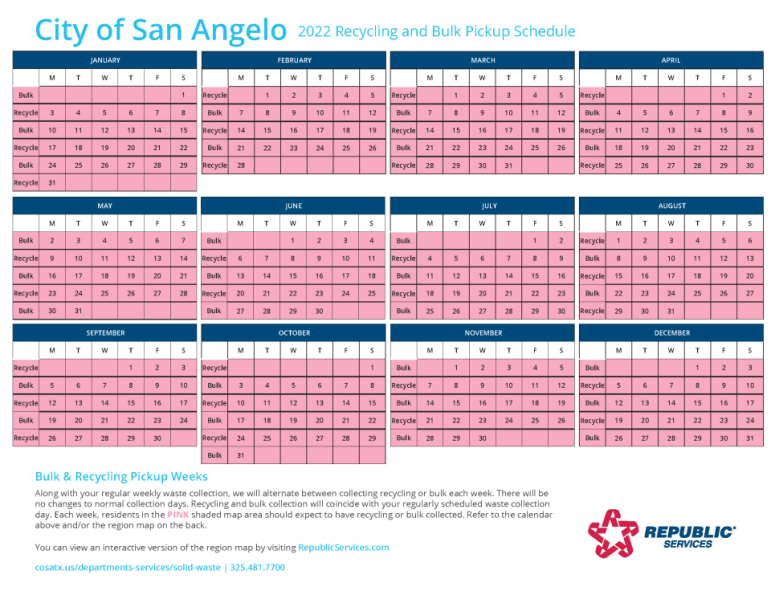 2022 Recycling And Bulk Pickup Schedules From Republic Services Are Now  Available - Opera News