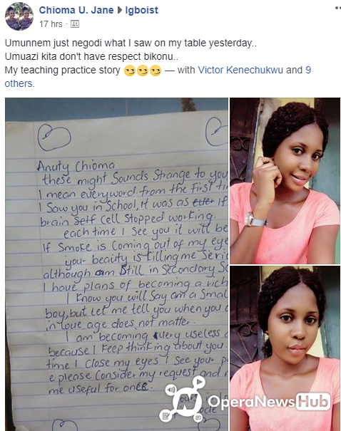 Check Out The Funny Love Letter A JHS 3 Student Wrote To His Teacher - Netizens React (Screenshots)