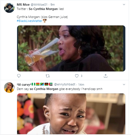 #SoCynthiaMorganLied is trending on Twitter after Jude Okoye released copies of their contract which revealed they had a 50-50 sharing formula