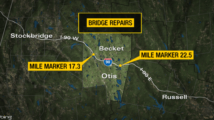 MassDOT schedules bridge repairs on I-90 near Becket