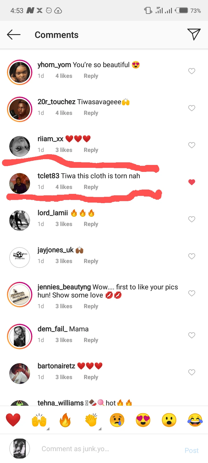 This cloth is torn na’ - Fan reacts to Tiwa Savage's dress in recent photo
