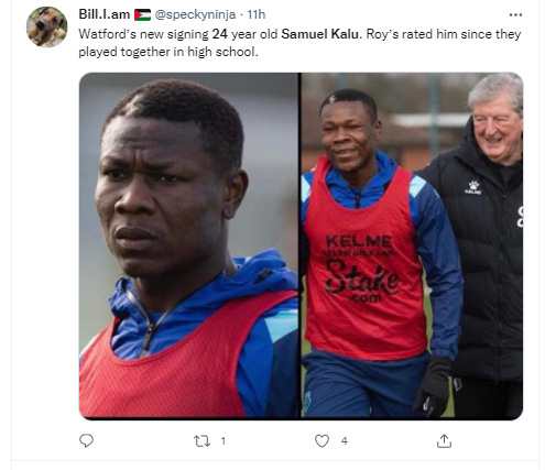 24? - Fans question Nigerian footballer Samuel Kalu