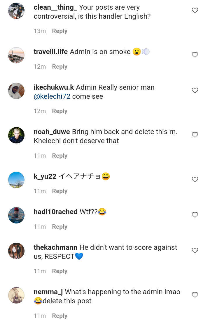 Fans blast Man City Admin for posting a demeaning video of Kelechi Iheanacho