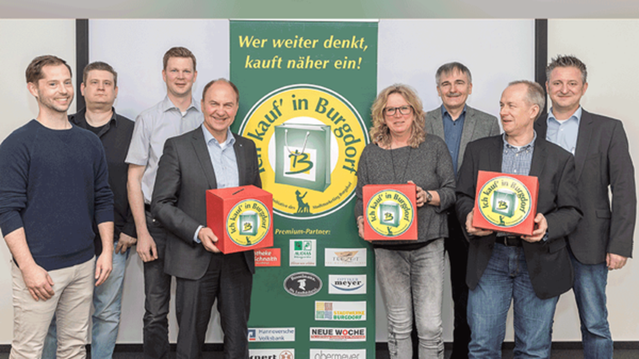 SMB-Initiative "Ich kauf‘ in Burgdorf" startet großes Stempel-Gewinnspiel