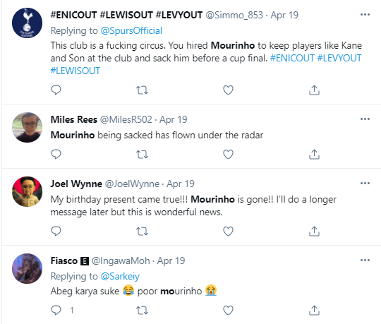  Football fans react to Jose Mourinho