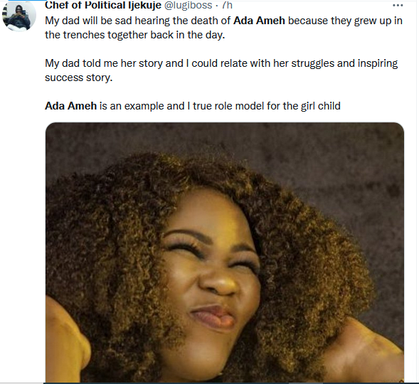 Nigerians express shock over news of Nollywood actress, Ada Ameh