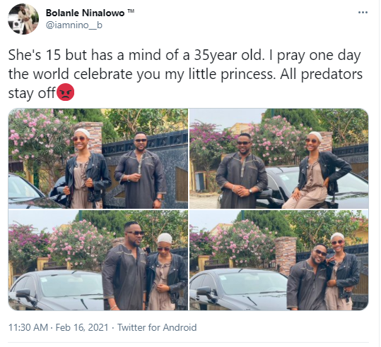  "All predators stay off" - Nollywood actor, Bolanle Ninalowo warns as he shares new photos with his 15-year old daughter