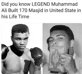 Did Muhammad Ali build 170 Mosque in USA during His lifetime?.